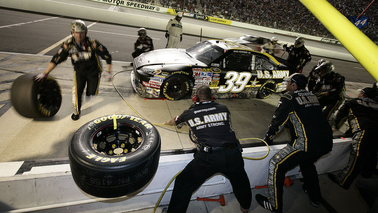 NASCAR pit stop