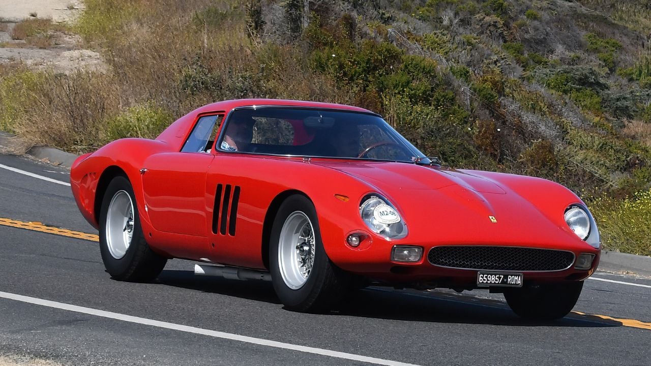 Big Sur, CA 93920 USA Aug-18-2022: 1962 Ferrari 250 GTO Scaglietti Berlinetta Series II. Pebble Pebble Beach Tour d’Elegance Route 1