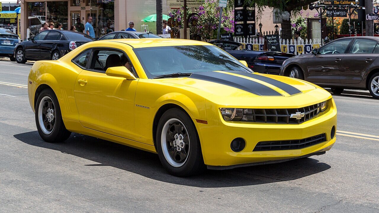 Yellow Chevy Camaro.
