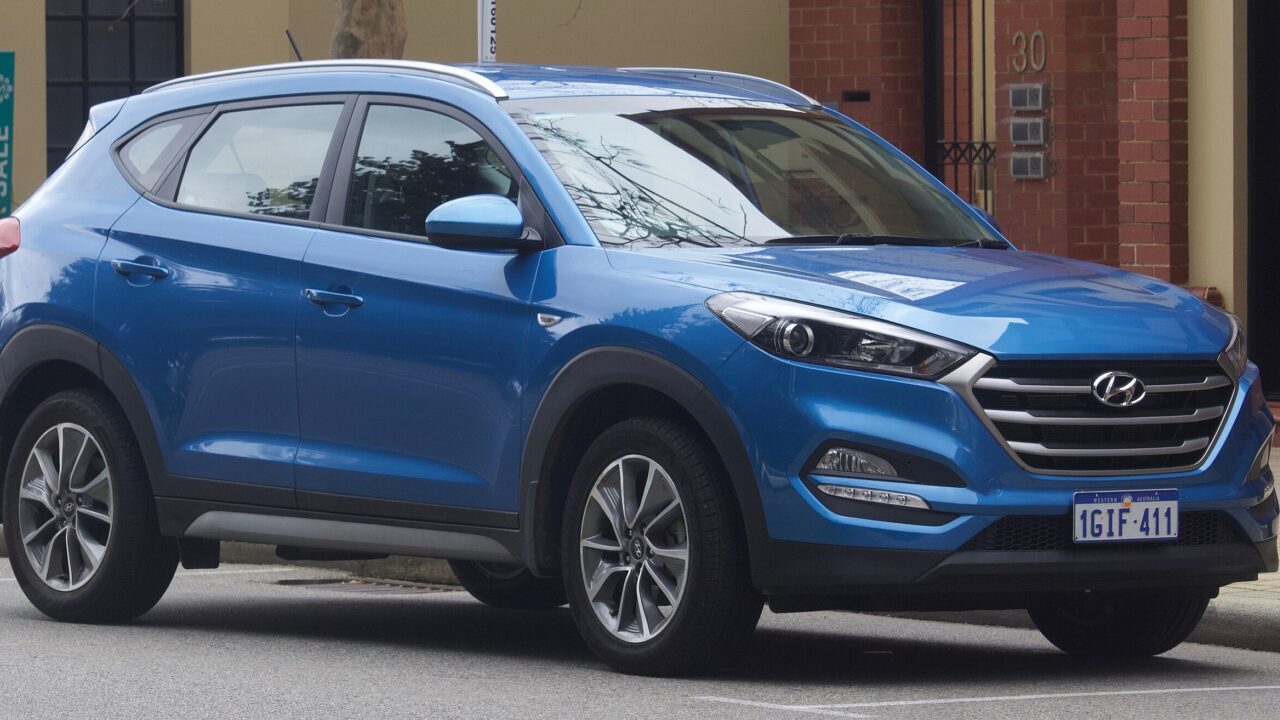 Blue Hyundai Tucson