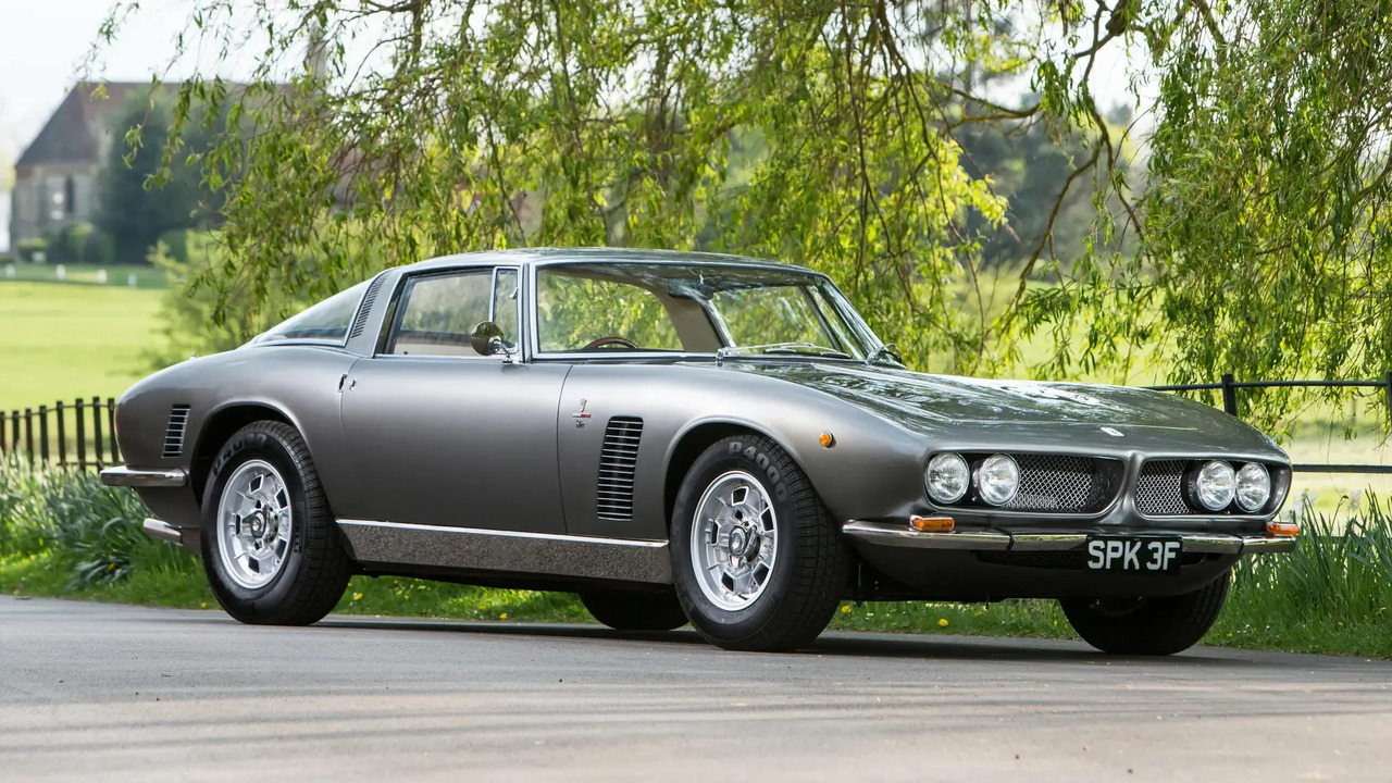 Silver 1967 Iso Grifo Parked Front 3/4 View