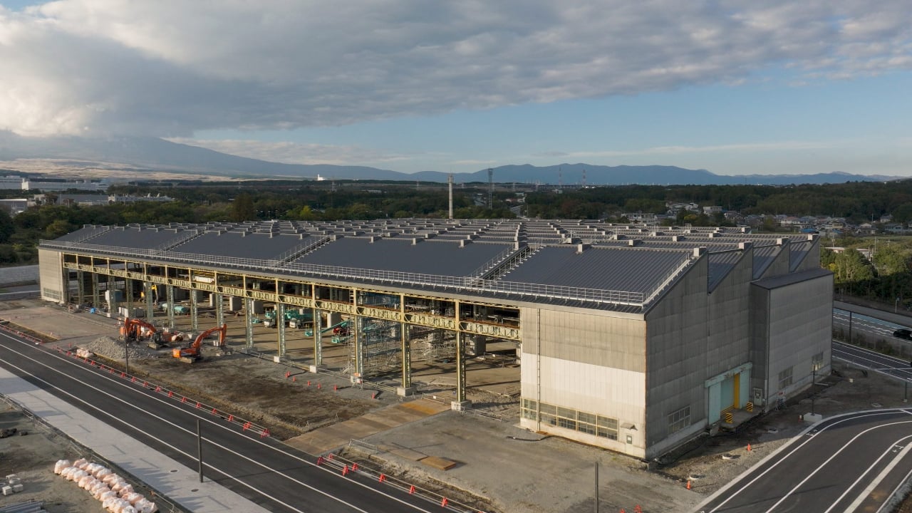 Construction on Toyota's Woven City