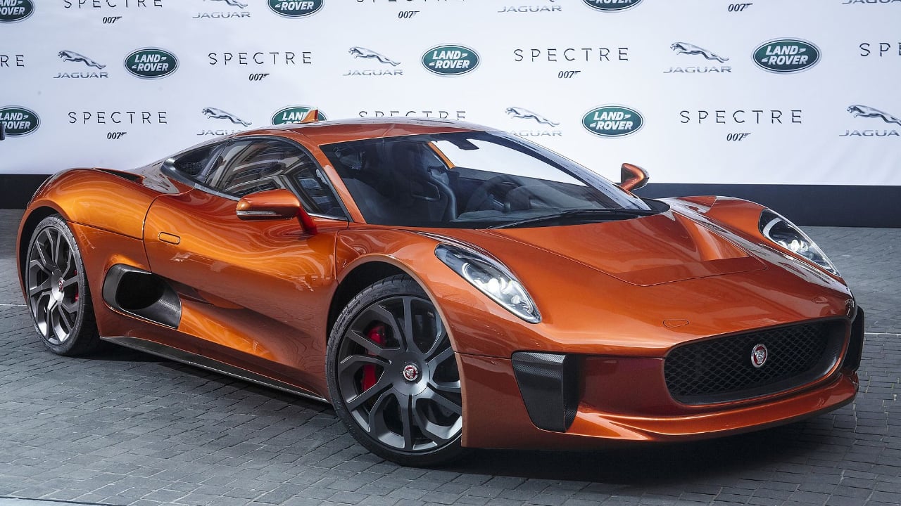 One of the seven C-X75s used in filming the Bond film Spectre