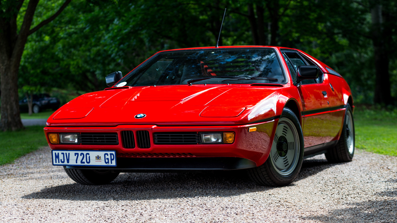 Red 1978 BMW M1 Parked Front 3/4 View