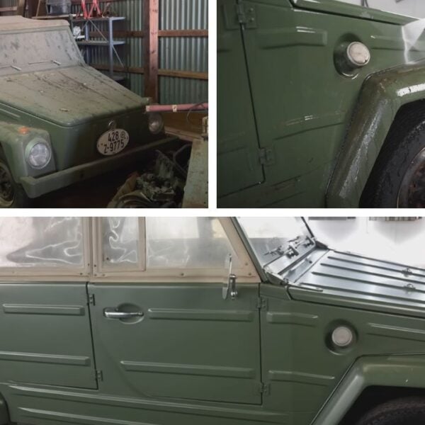 This VW Thing was discovered after being abandoned in a barn for 50 years
