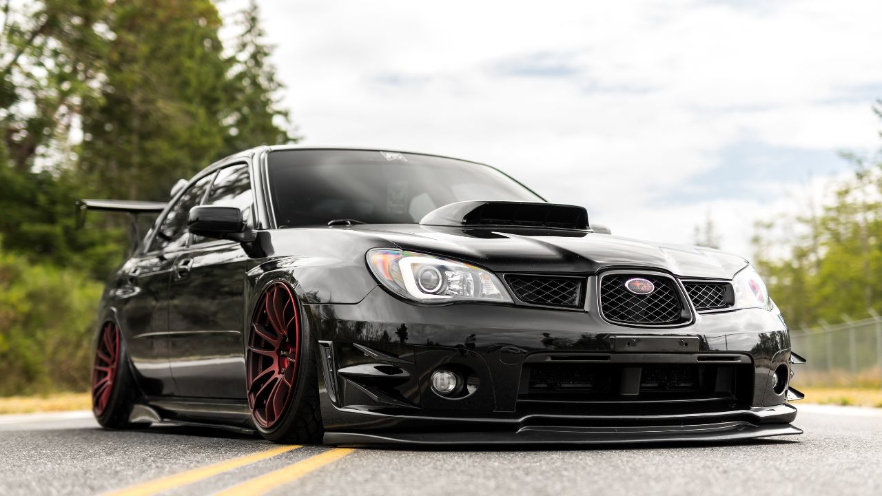 Subaru Sti modified and lowered