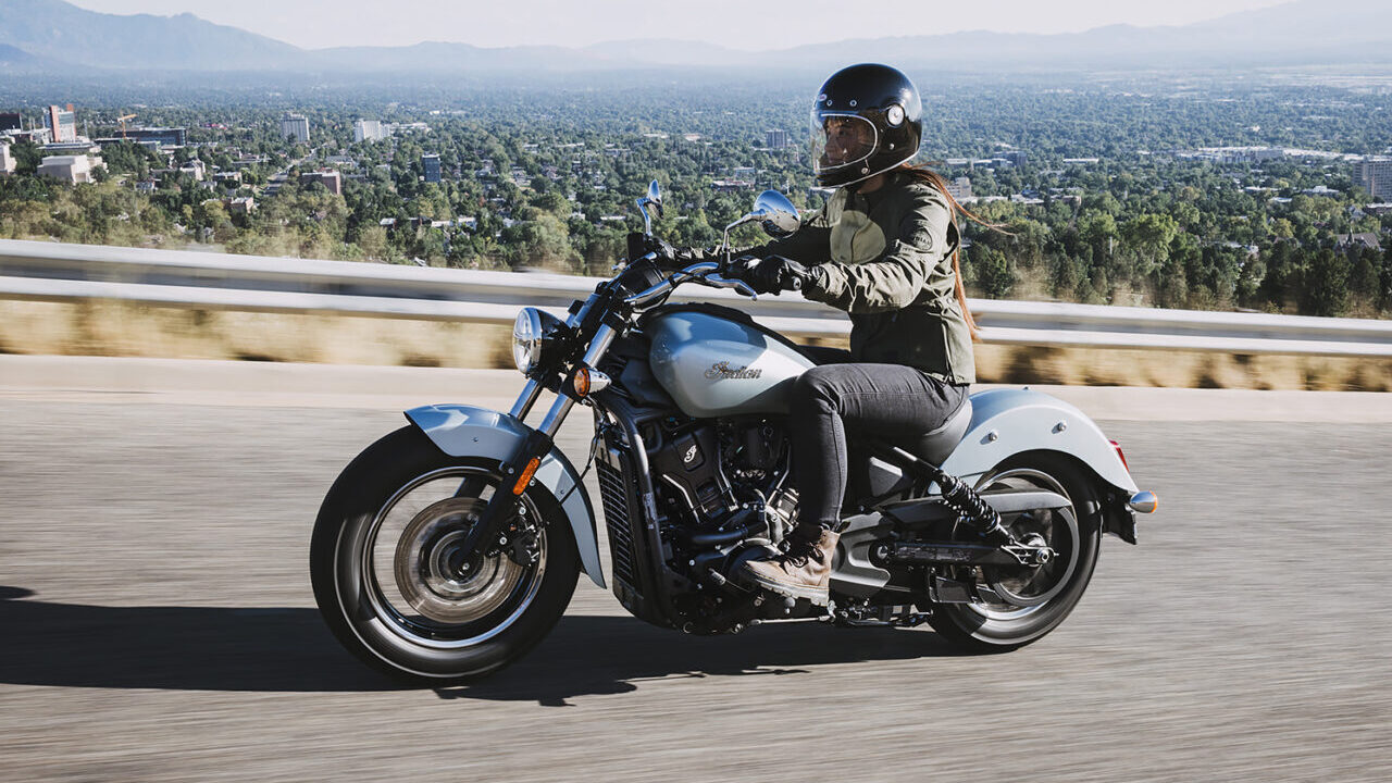 Indian Scout Sixty on the road.