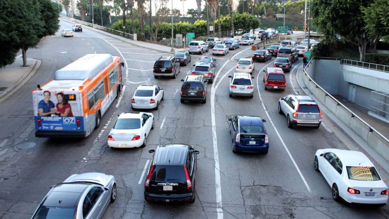 Traffic Jam in Downtown Los Angeles
