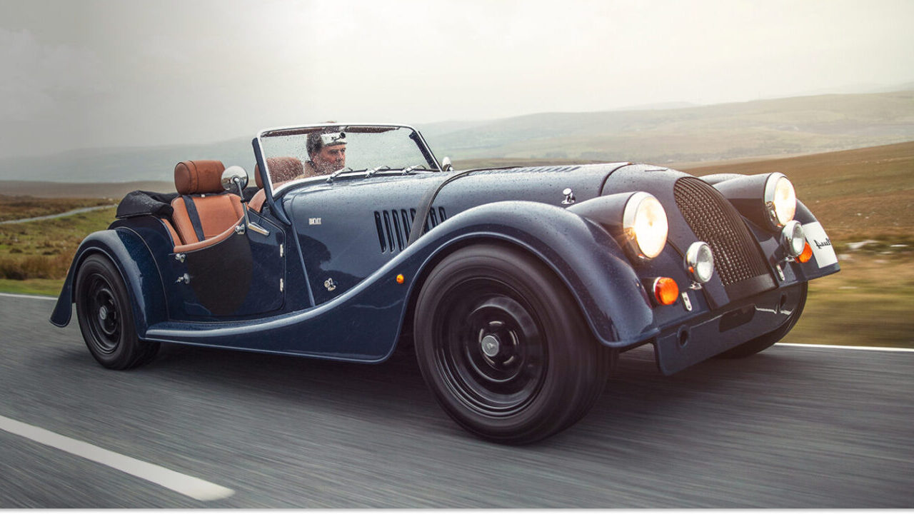 Morgan Plus Four on the road.