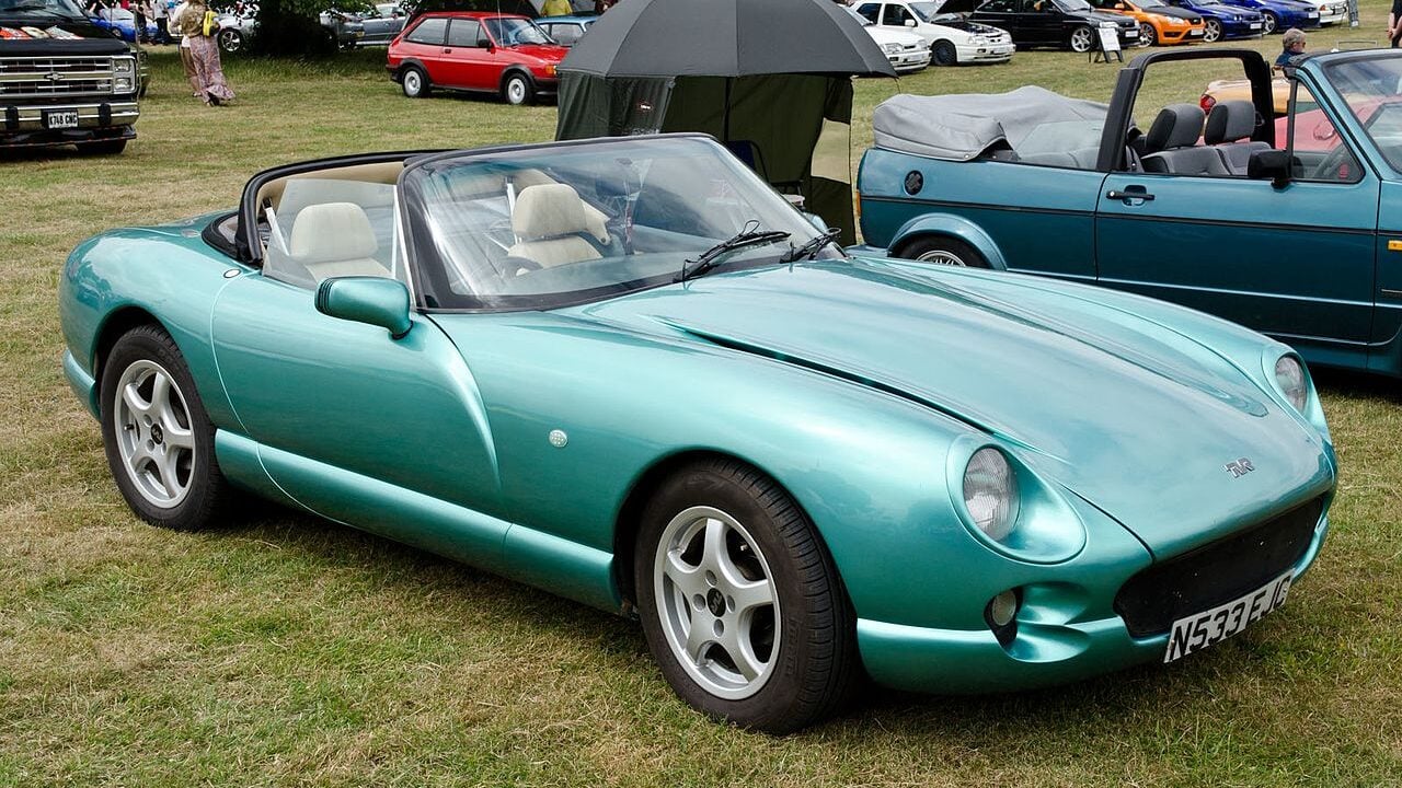 Green TVR Chimaera at show.