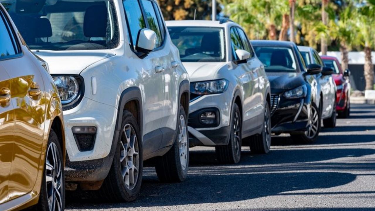 cars parked along the street