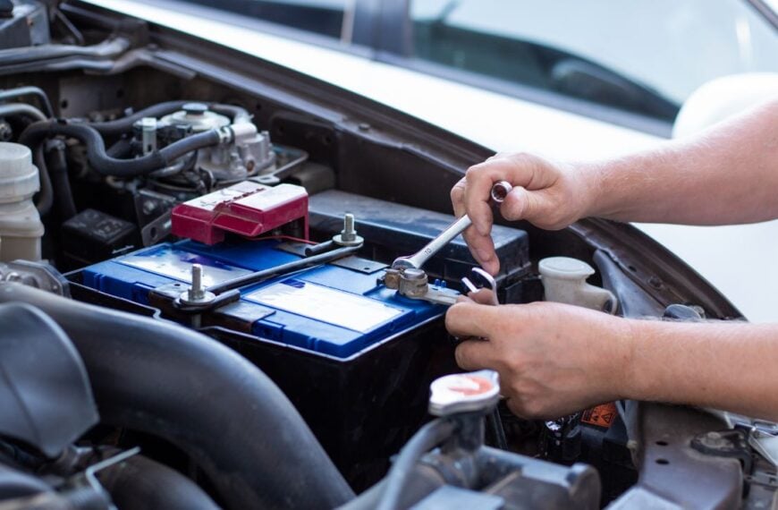 tightening car battery