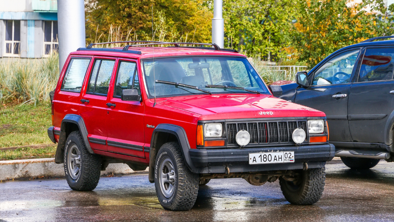 Red Jeep Cherokee