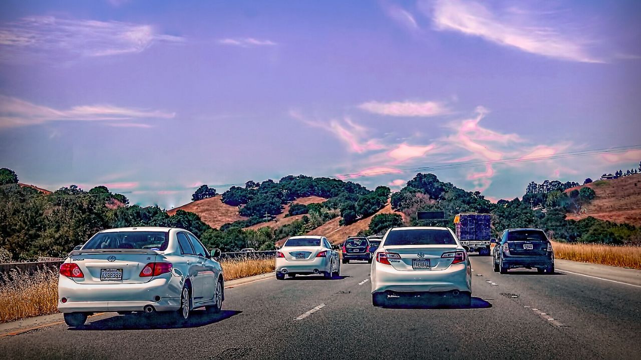 Cars driving on the highway