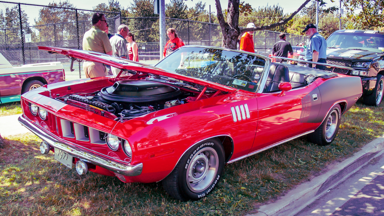 1971 Plymouth Hemi Cuda convertible at Atlantic Nationals Automotive Extravaganza Centennial Park