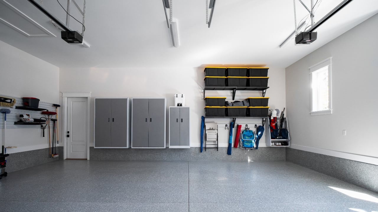 A clean and organized garage