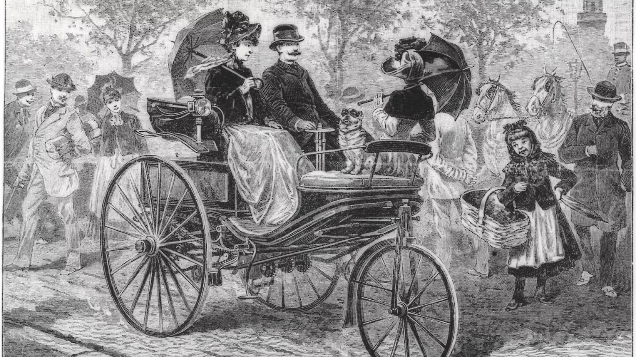In December 1888, the Illustrirte Zeitung, a well-known newspaper published in Leipzig, illustrated its report on Benz’s patent motor car with this drawing._Mercedes-Benz