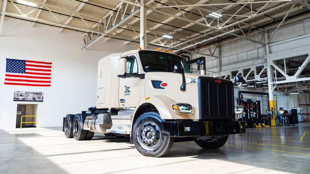 Kodiak Driver-equipped autonomous truck at Roush’s production facility in Livonia, Michigan.