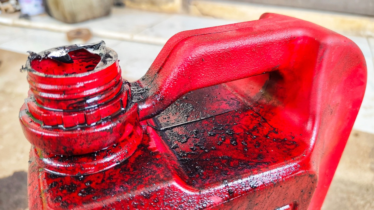 Old oil bottle that's greasy and dirty