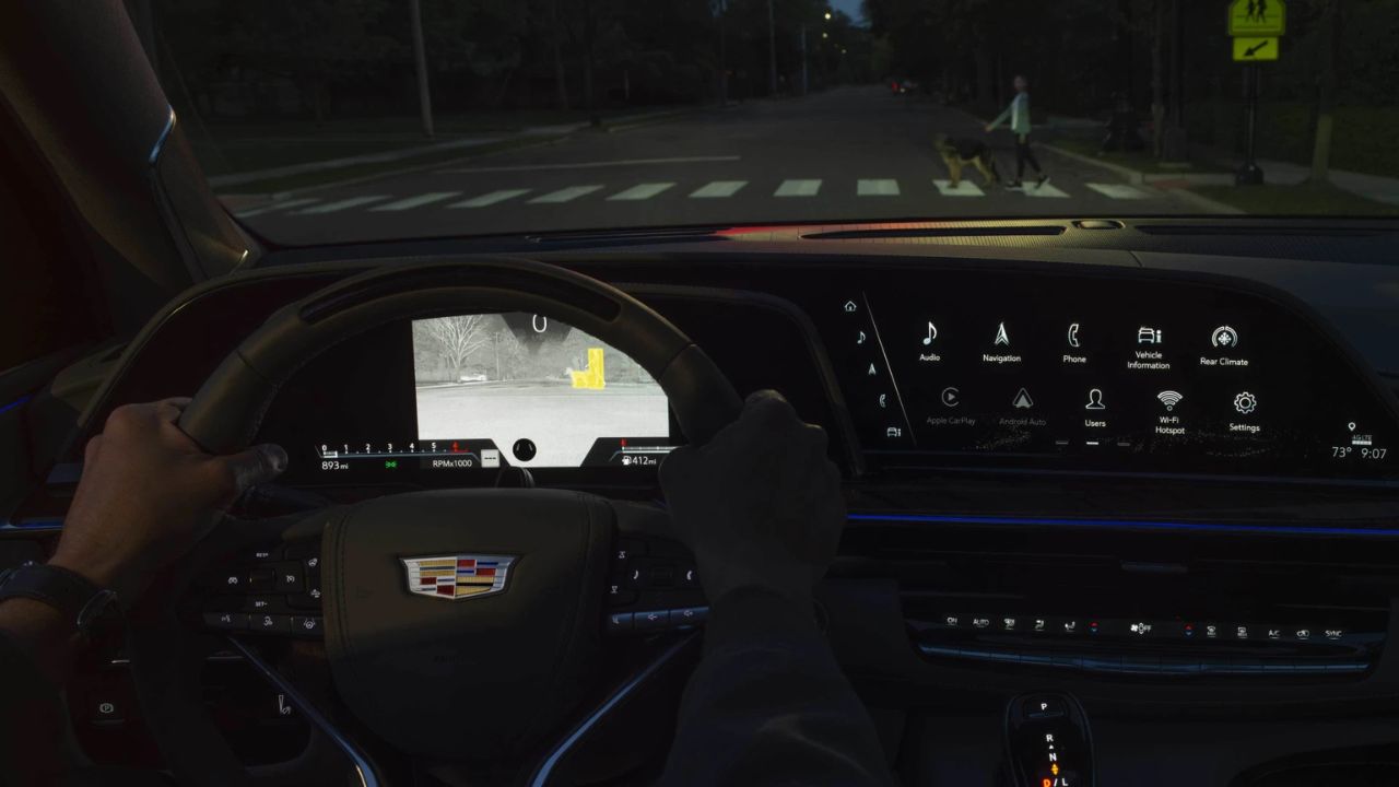 Cadillac’s “Night Vision” Windshield Display
