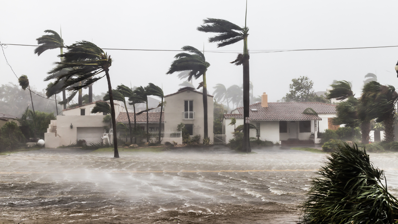 A flooded street after catastrophic Hurricane Irma hit Fort Lauderdale