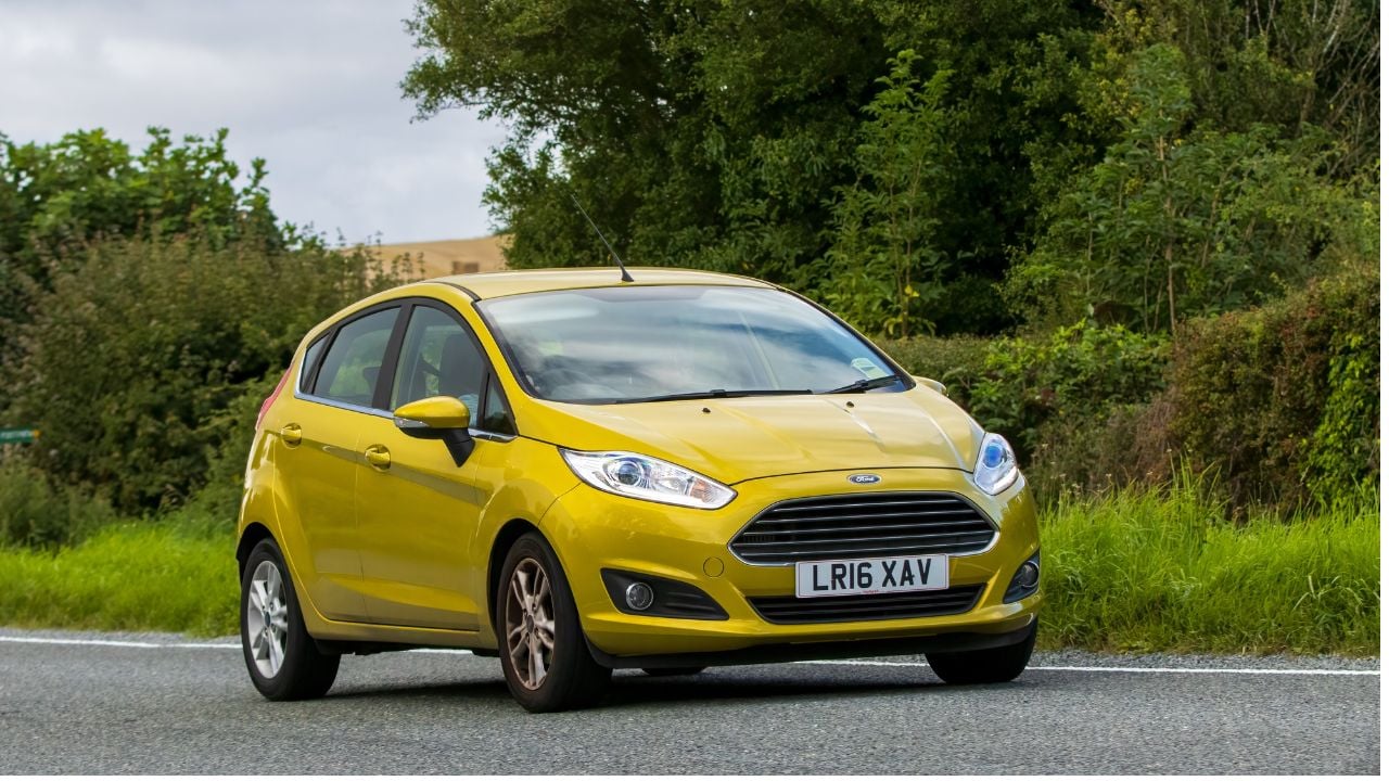 2016 yellow Ford Fiesta zetec turbo