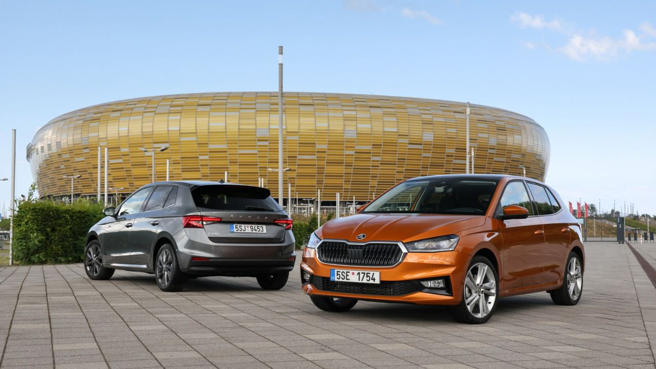 Two Skoda Fabias