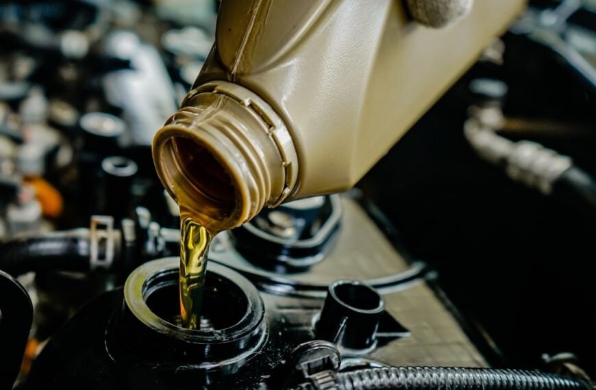 Image of car oil being changed