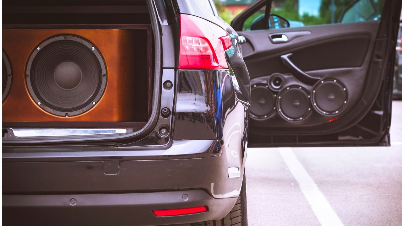 speakers in a car