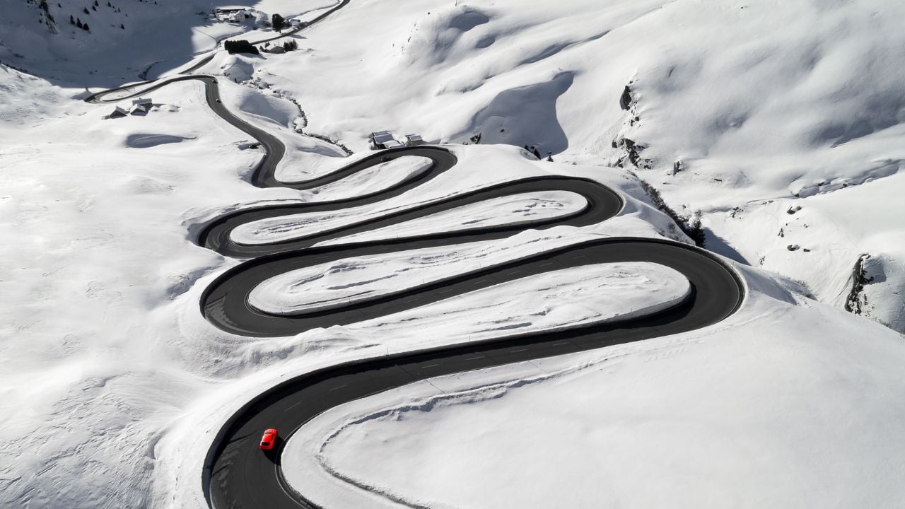 Alps Snowy Road