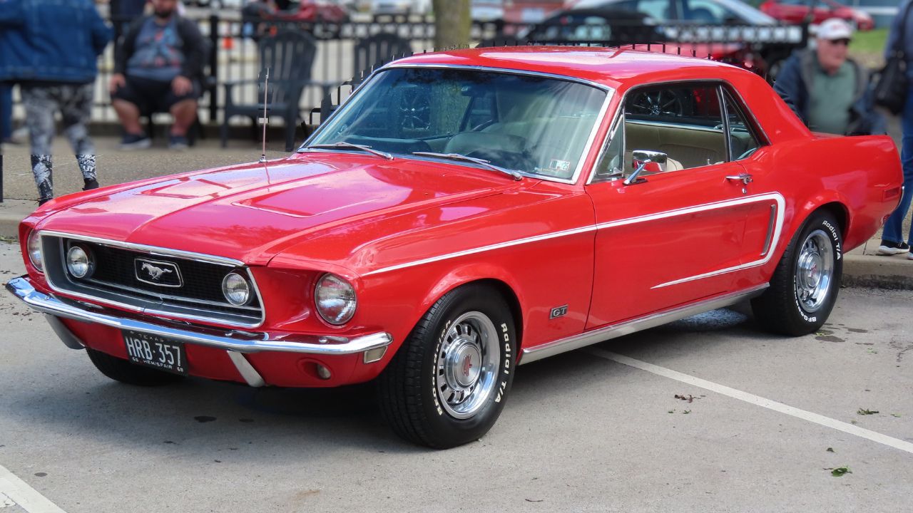Candy Apple Red Ford Mustang