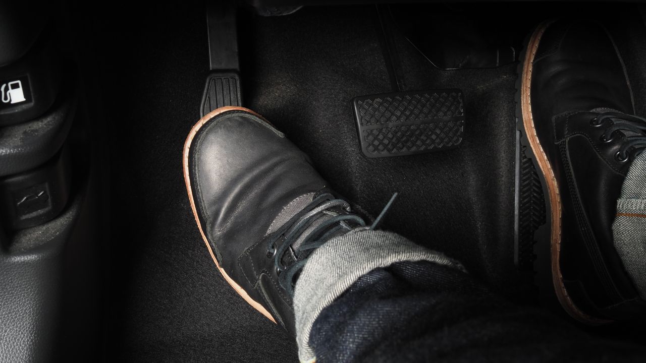 Foot on the clutch