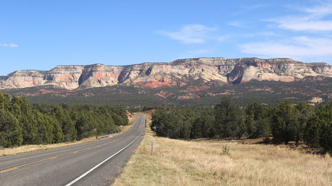 View along Highway 9 east of Zion National Park, Utah