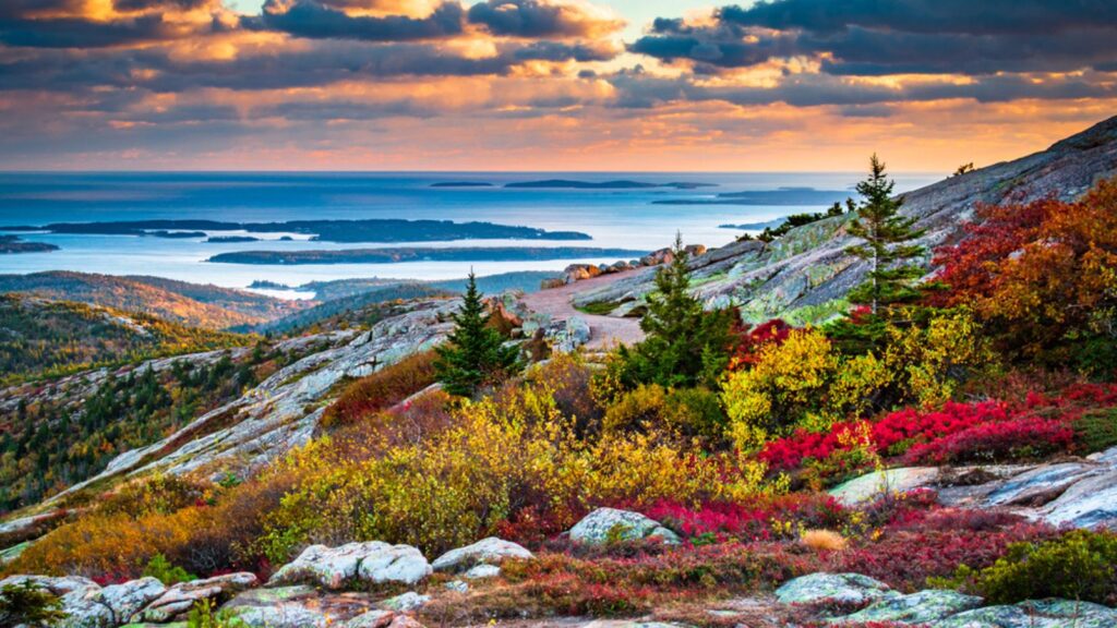 Cadillac Mountain in Acadia National Park in Maine