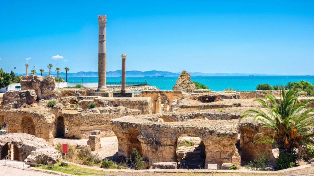Panoramic view of ancient Carthage. Tunis, Tunisia, North Africa
