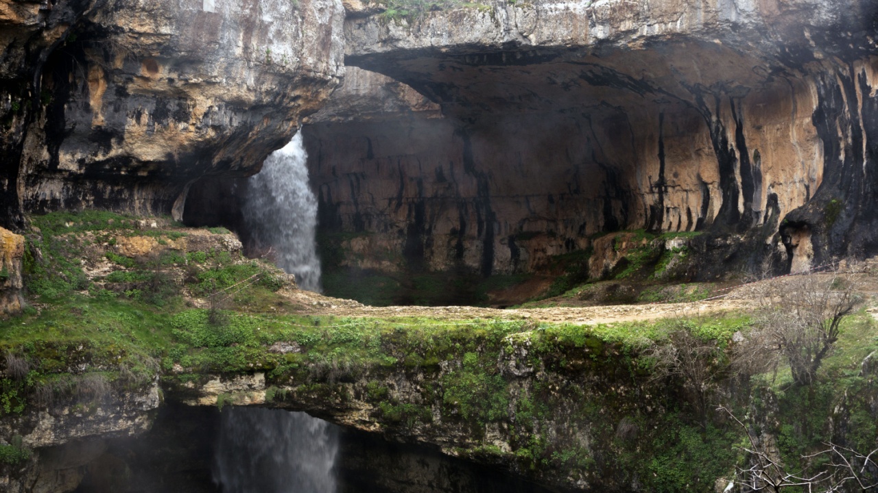 Baatara gorge waterfall and the natural bridges, Tannourine, Lebanon