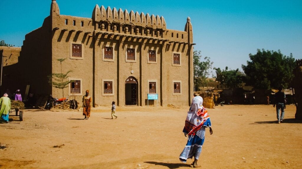 Timbuktu, Mali, Africa. Street view of the city of Timbuktu in Mali Africa.