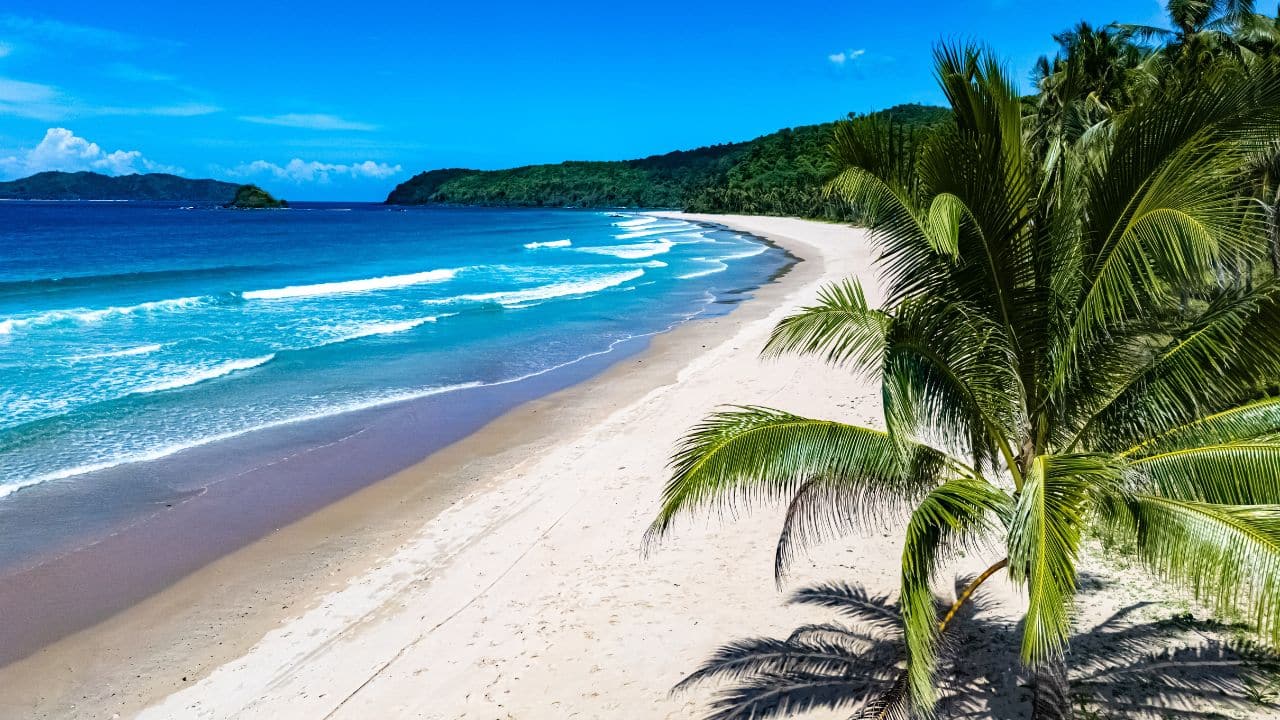 Nacpan Beach near El Nido, Palawan, Philippines.