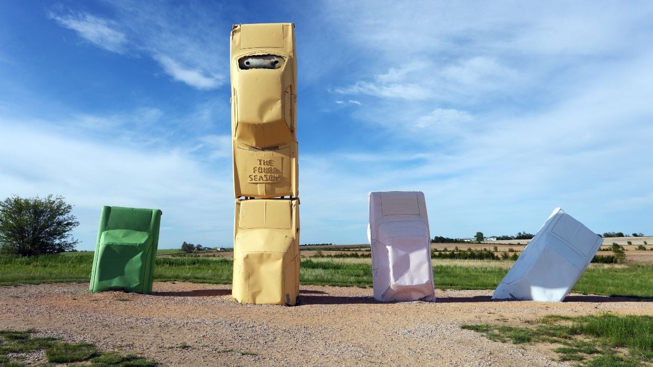 Carhenge, reminiscence of Stonehenge, Alliance, Nebraska, USA