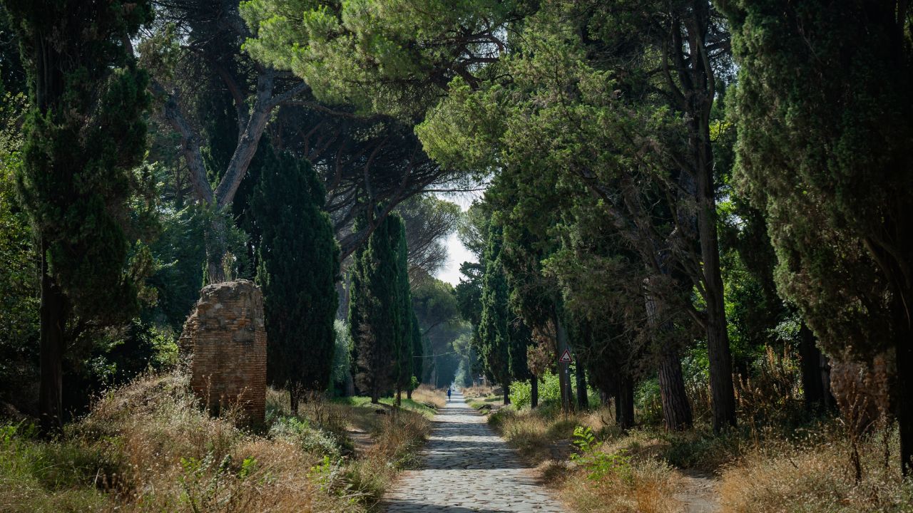 Ancient Roman road in Italy called Appian way. The most important ancient Roman roads build to supply troops