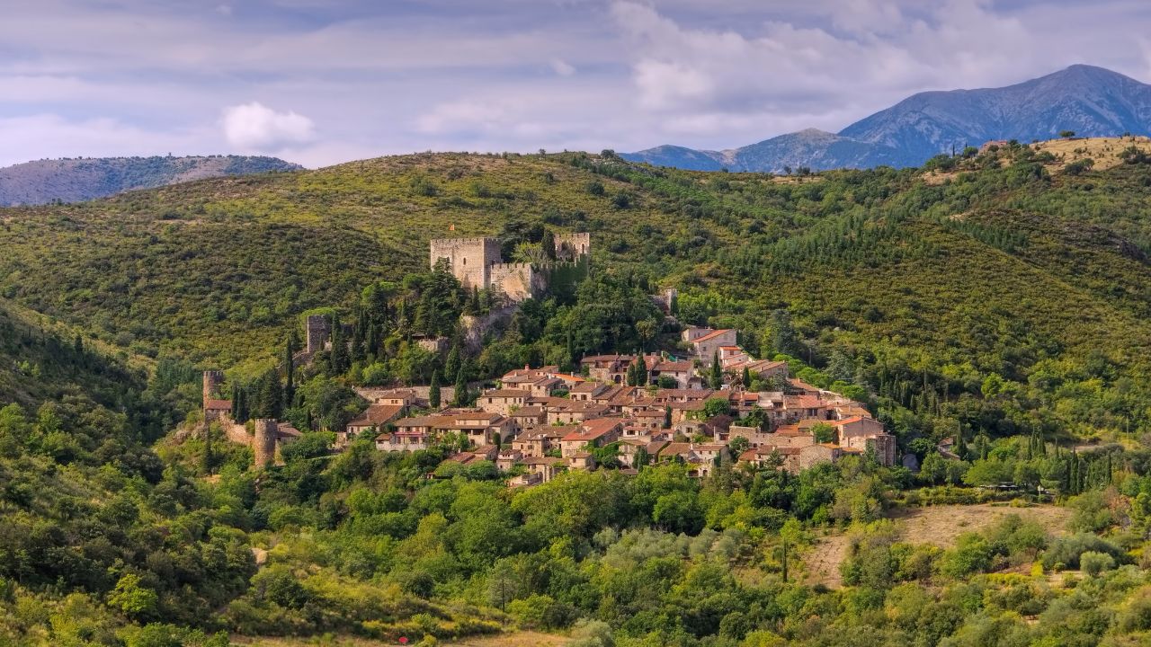 old village Castelnou in southern France