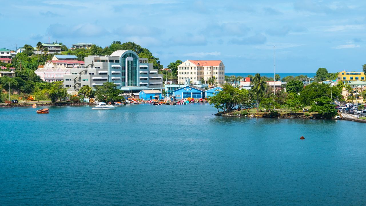 Castries, capital city of St Lucia, Caribbean.