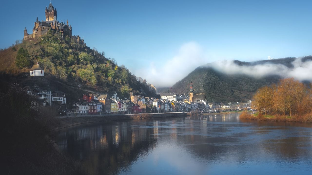Cochem Castle and Moselle River - Cochem, Rhineland-Palatinate, Germany