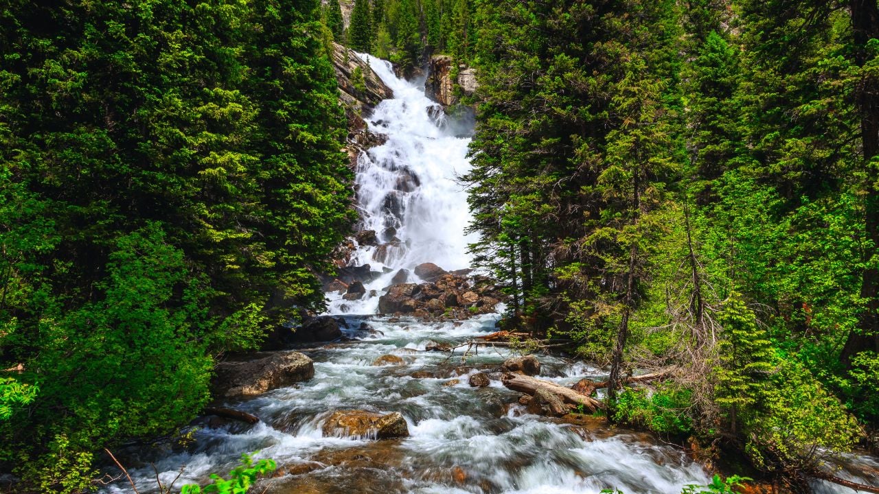 Hidden Falls in Grand Teton National Park, Wyoming