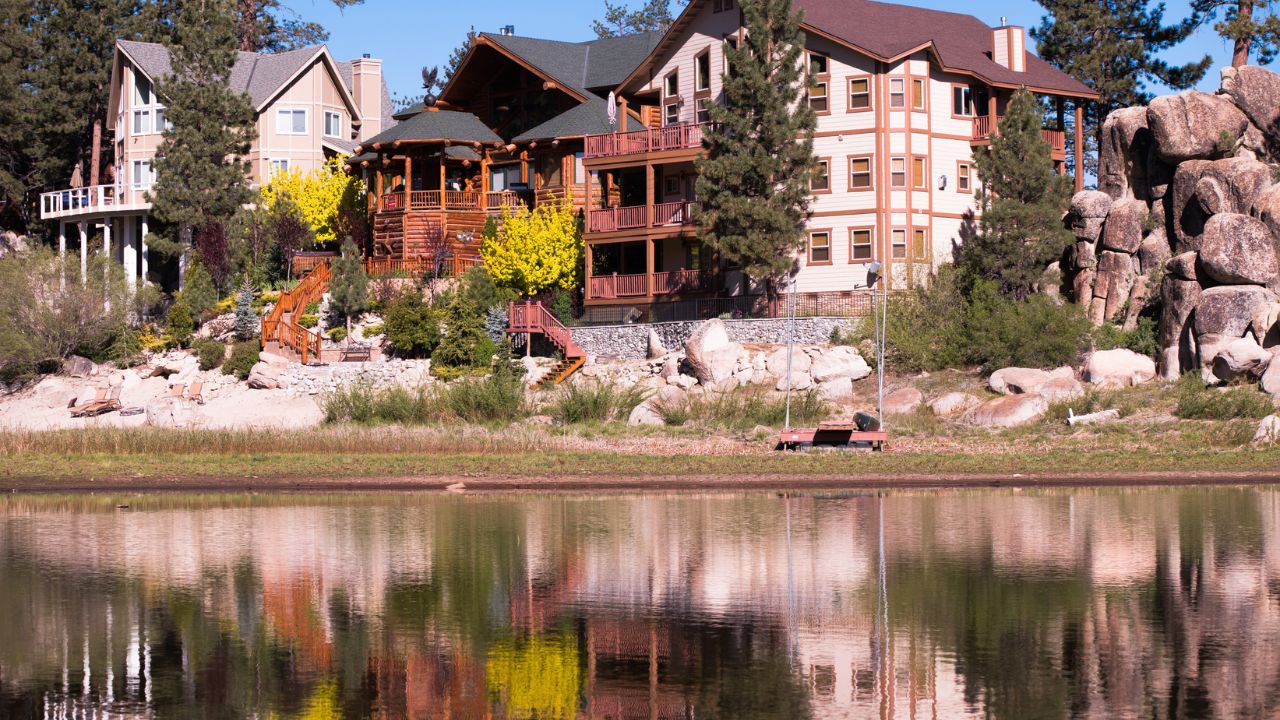 Big Bear Lake, California, U.S.A. - May 21, 2016: Luxurious vacation home in the Big Bear Lake City, CA.
