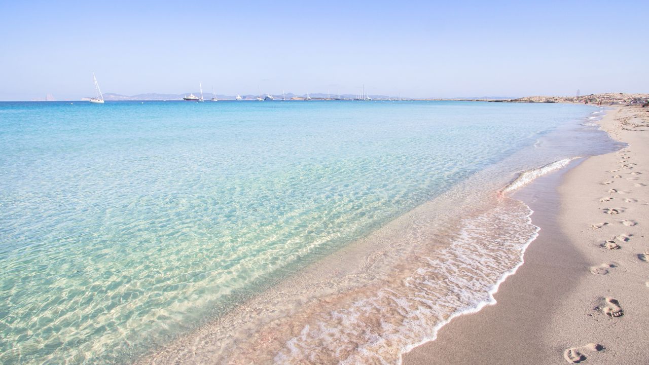 Ses Illetas beach in Formentera, Balearic Islands, Spain