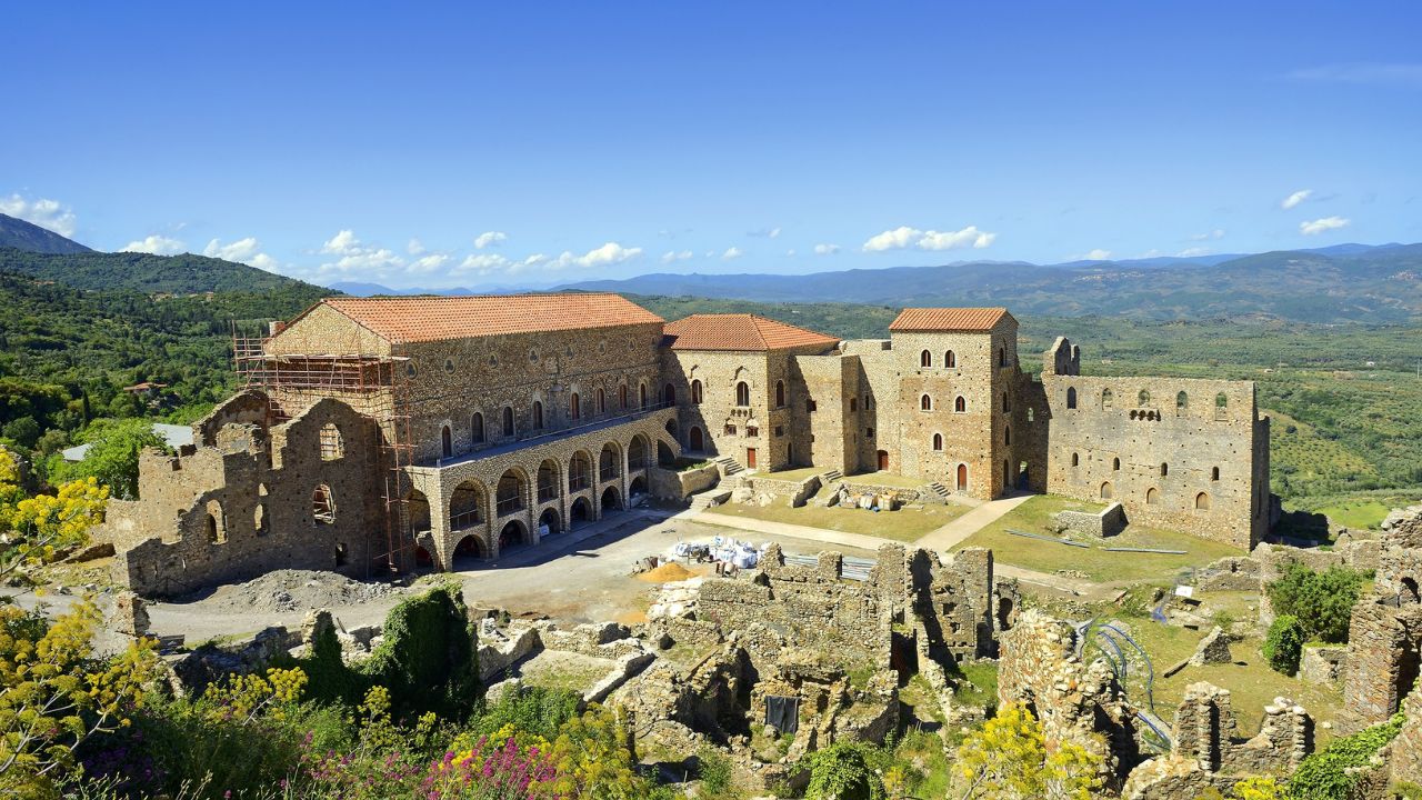 The Mystras Palace Complex, Archaeological Site of Mystras, Greece, UNESCO World Heritage Site