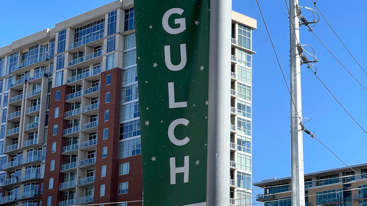 Nashville, Tennessee, USA - 04.04.2021: The Gulch Neighborhood in the heart of Nashville.