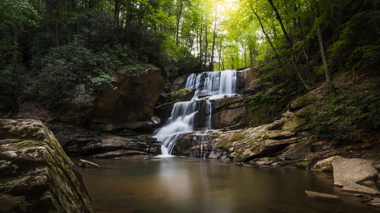 Little Bradley Falls in Saluda North Carolina
