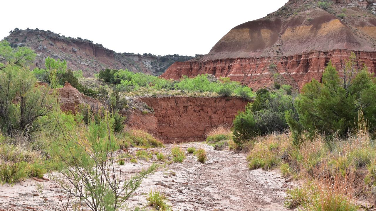 A beautiful view of Palo Duro Canyon State Park in Texas, USA